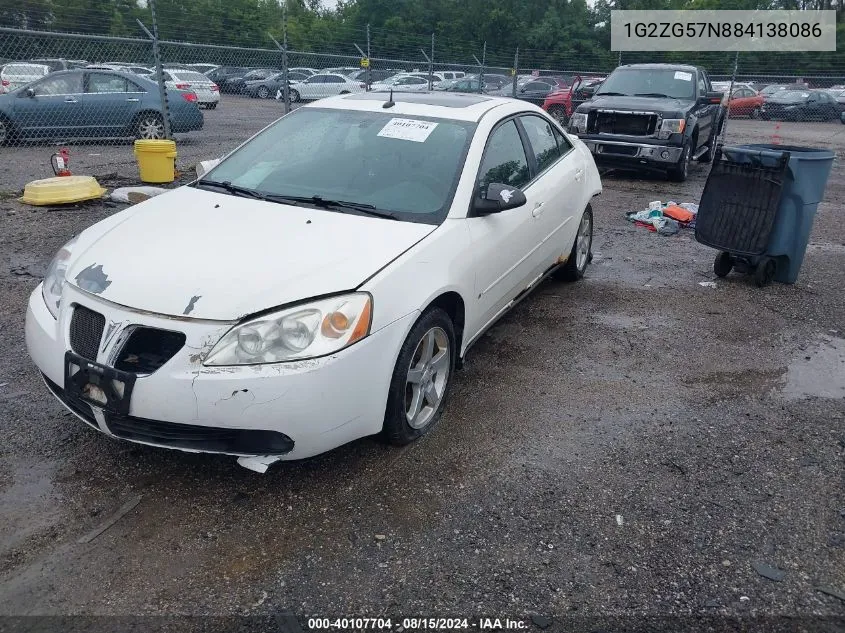 2008 Pontiac G6 Se VIN: 1G2ZG57N884138086 Lot: 40107704