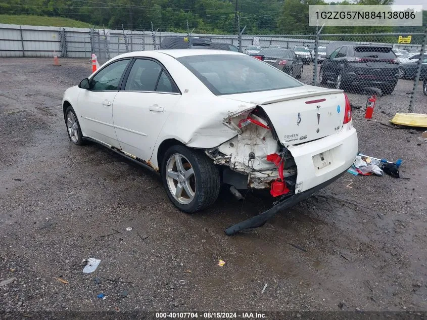 1G2ZG57N884138086 2008 Pontiac G6 Se