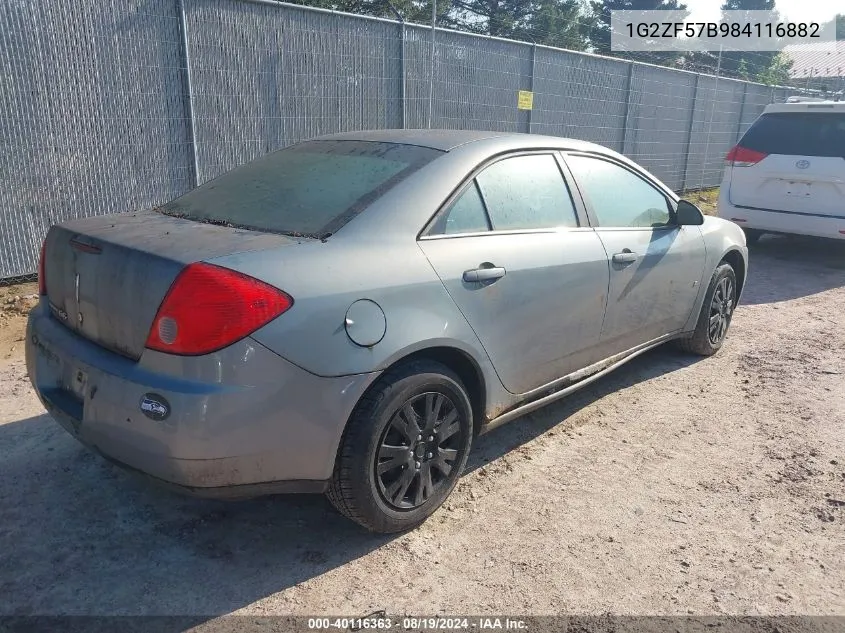 1G2ZF57B984116882 2008 Pontiac G6 Value Leader