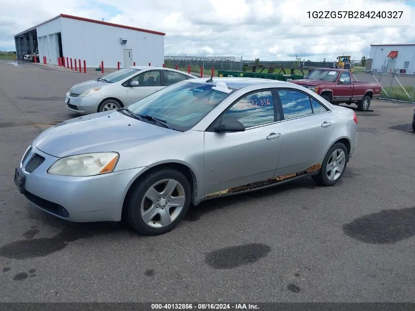 1G2ZG57B284240327 2008 Pontiac G6