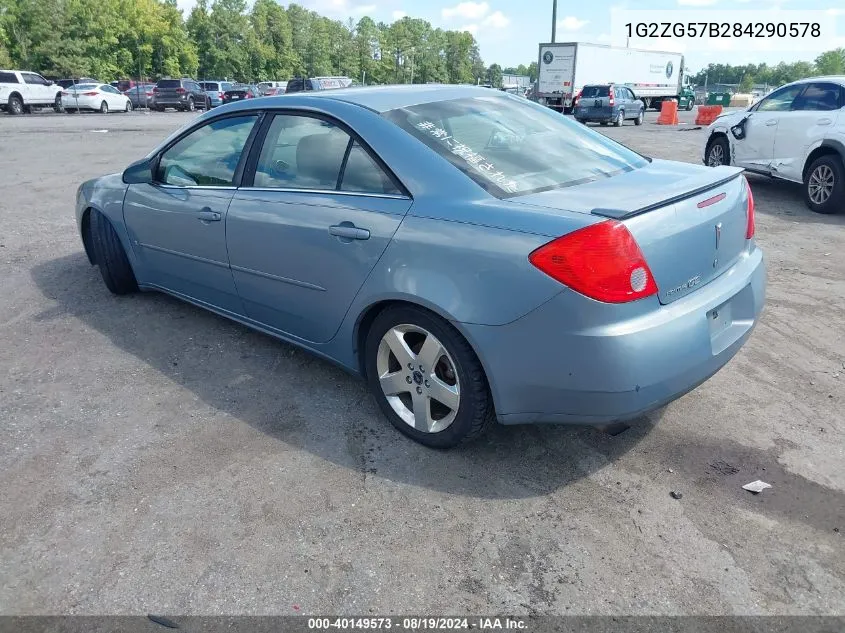 2008 Pontiac G6 VIN: 1G2ZG57B284290578 Lot: 40149573