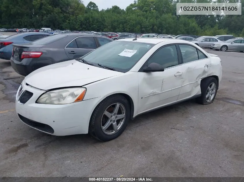 2008 Pontiac G6 VIN: 1G2ZG57N184141606 Lot: 40152237