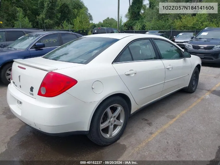 1G2ZG57N184141606 2008 Pontiac G6