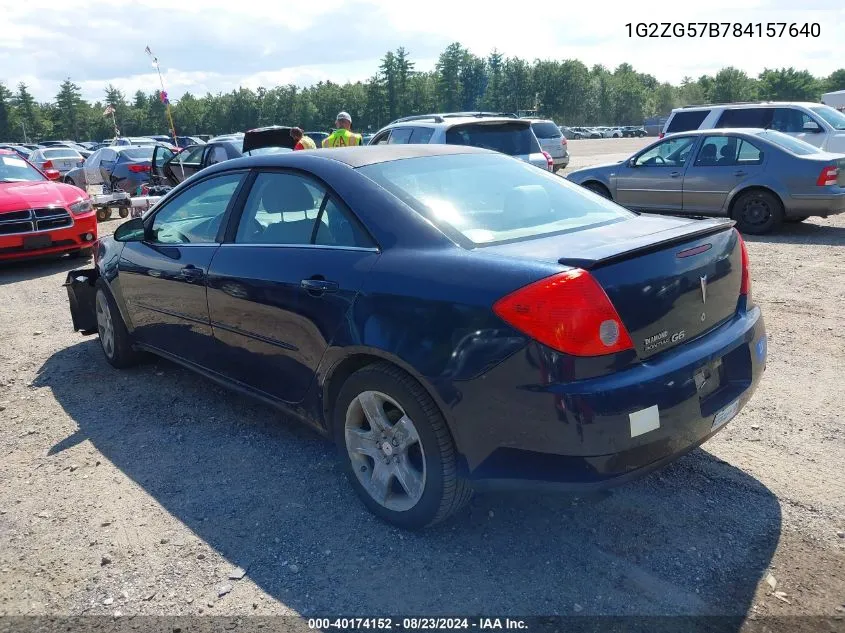 1G2ZG57B784157640 2008 Pontiac G6