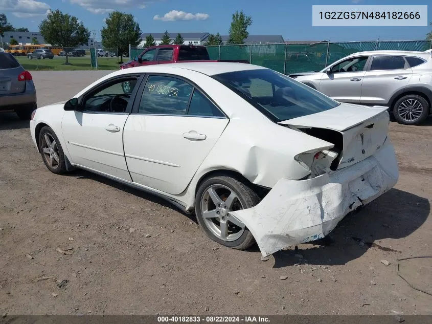 2008 Pontiac G6 VIN: 1G2ZG57N484182666 Lot: 40182833