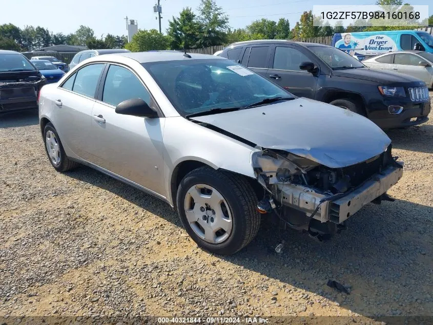 1G2ZF57B984160168 2008 Pontiac G6 Value Leader/Base