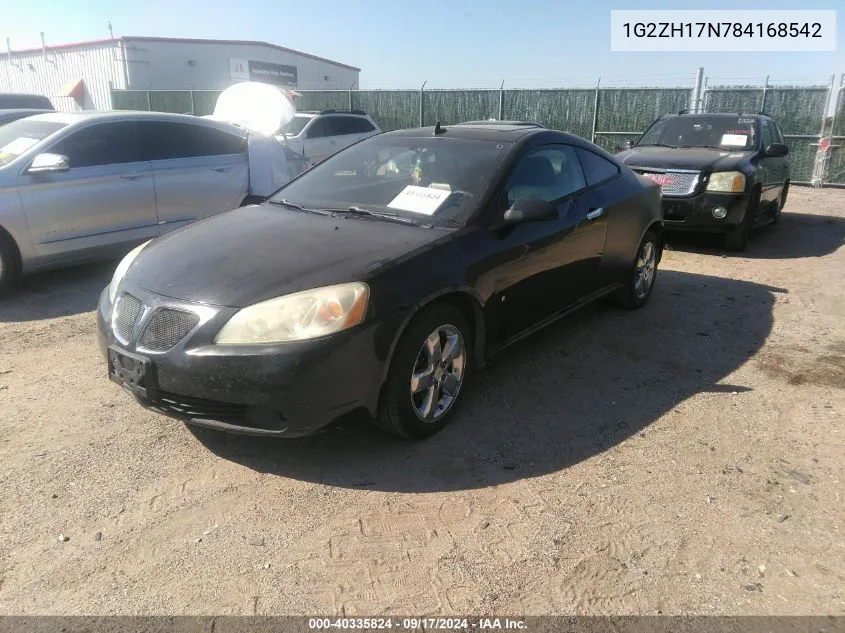 1G2ZH17N784168542 2008 Pontiac G6 Gt