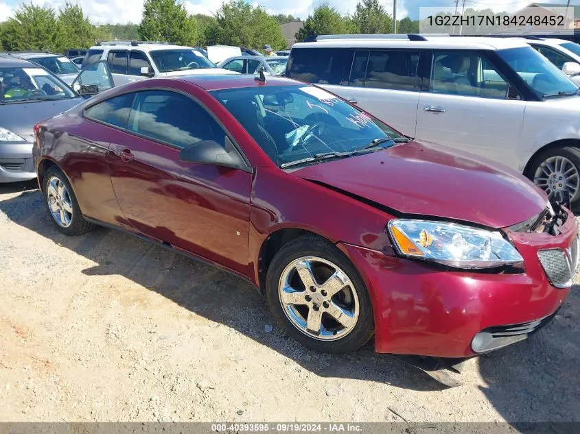 1G2ZH17N184248452 2008 Pontiac G6 Gt