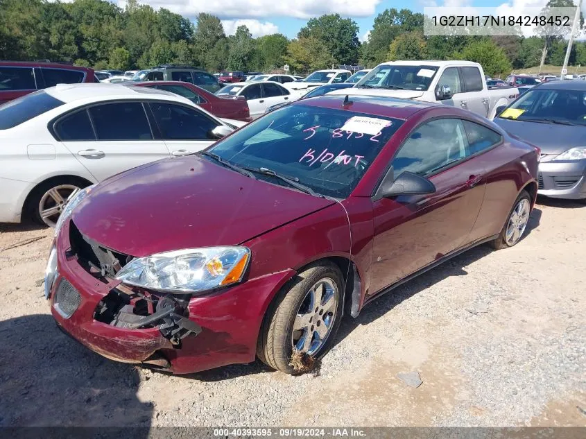 1G2ZH17N184248452 2008 Pontiac G6 Gt