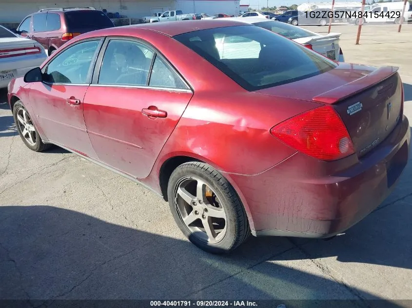 2008 Pontiac G6 VIN: 1G2ZG57N484154429 Lot: 40401791