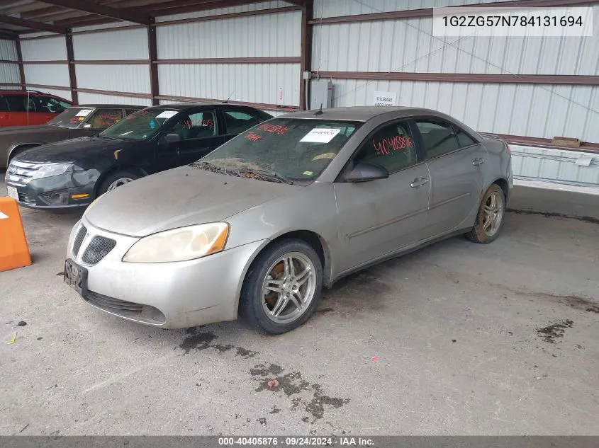 2008 Pontiac G6 VIN: 1G2ZG57N784131694 Lot: 40405876