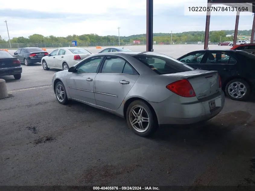 2008 Pontiac G6 VIN: 1G2ZG57N784131694 Lot: 40405876