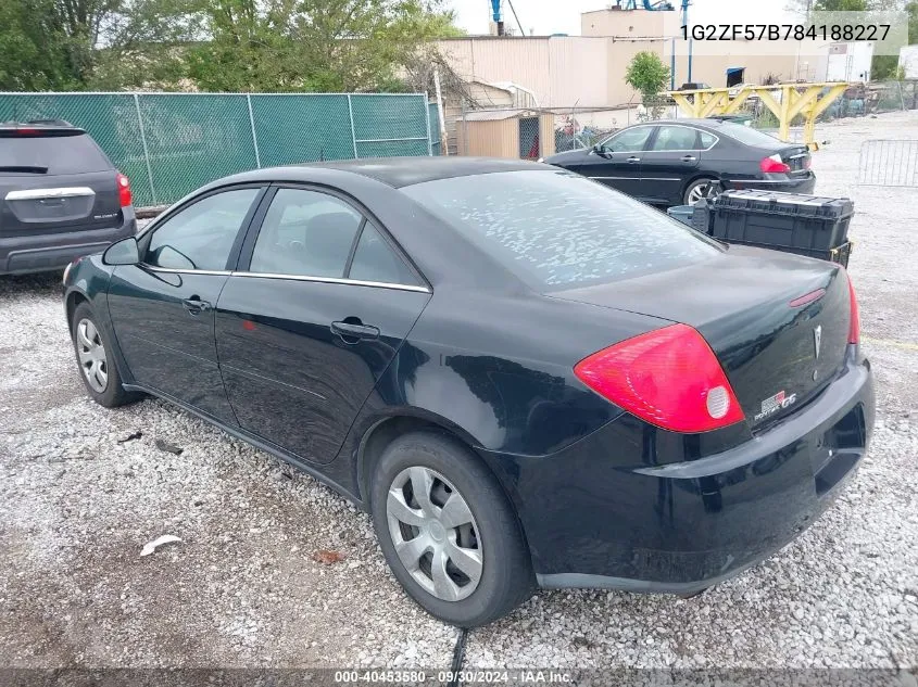 1G2ZF57B784188227 2008 Pontiac G6 Value Leader/Base