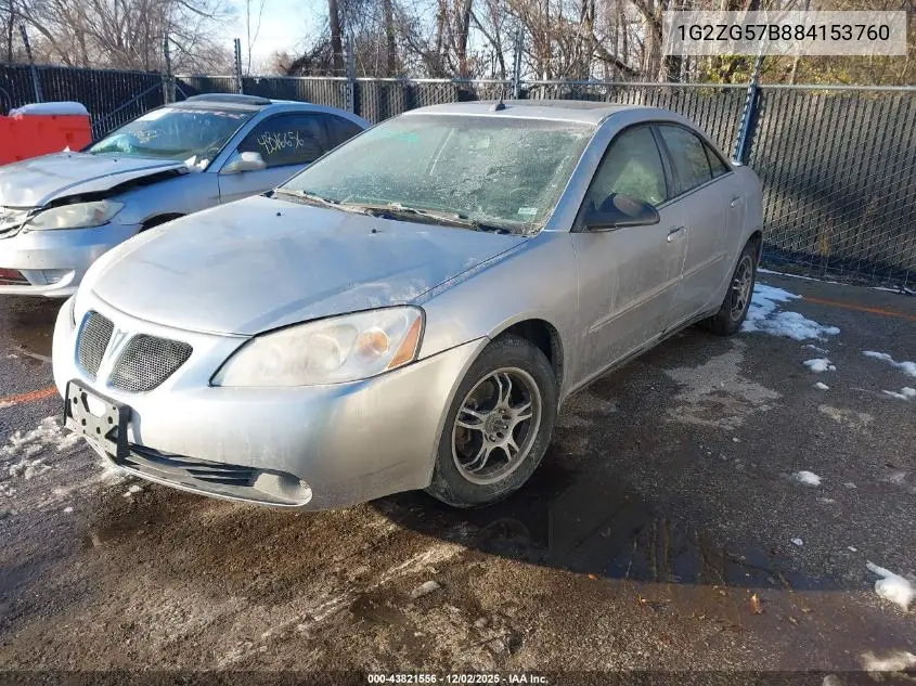 1G2ZG57B884153760 2008 Pontiac G6