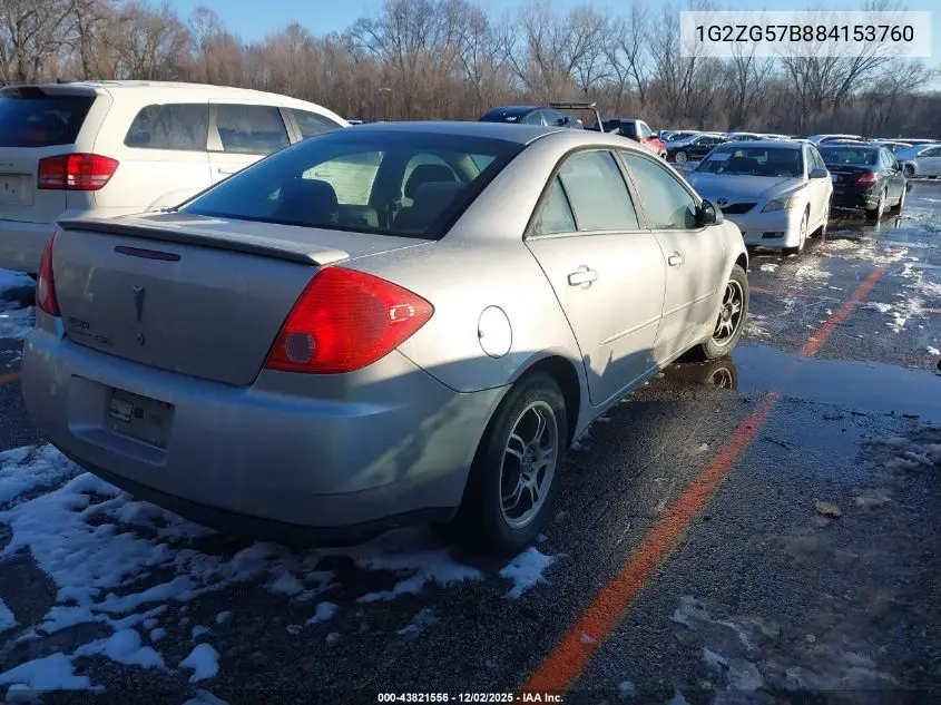 1G2ZG57B884153760 2008 Pontiac G6