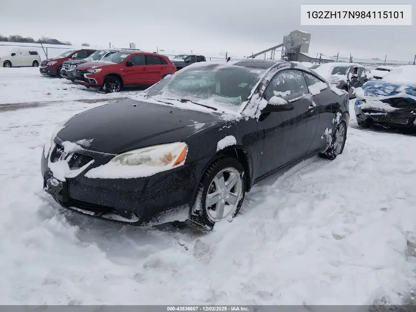 1G2ZH17N984115101 2008 Pontiac G6 Gt