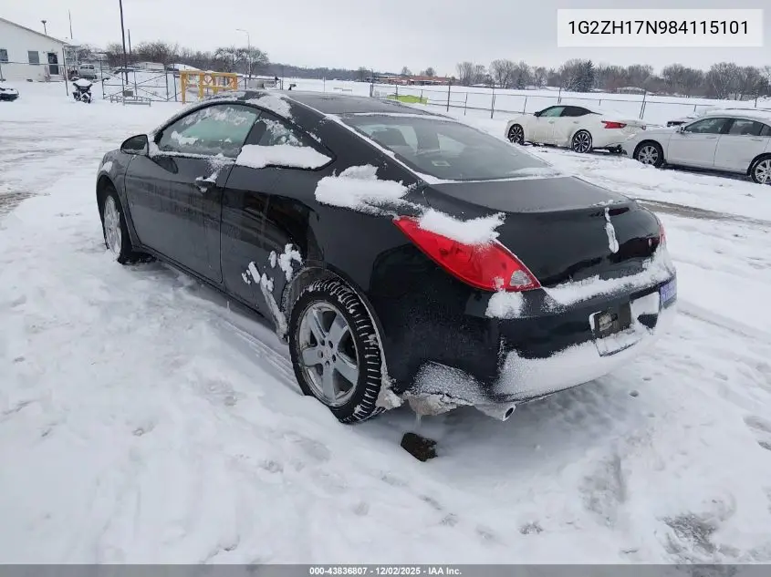 1G2ZH17N984115101 2008 Pontiac G6 Gt