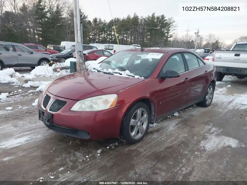 1G2ZH57N584208821 2008 Pontiac G6 Gt