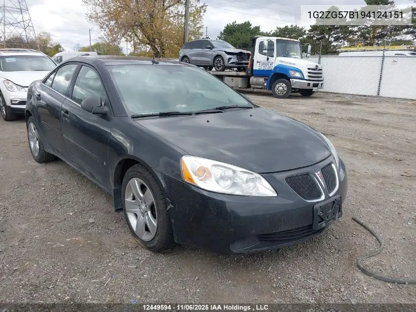 1G2ZG57B194124151 2009 Pontiac G6