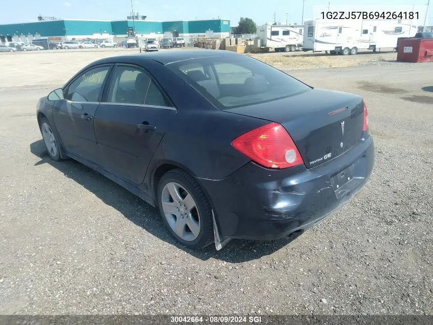 2009 Pontiac G6 VIN: 1G2ZJ57B694264181 Lot: 30042664