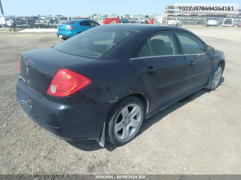 1G2ZJ57B694264181 2009 Pontiac G6