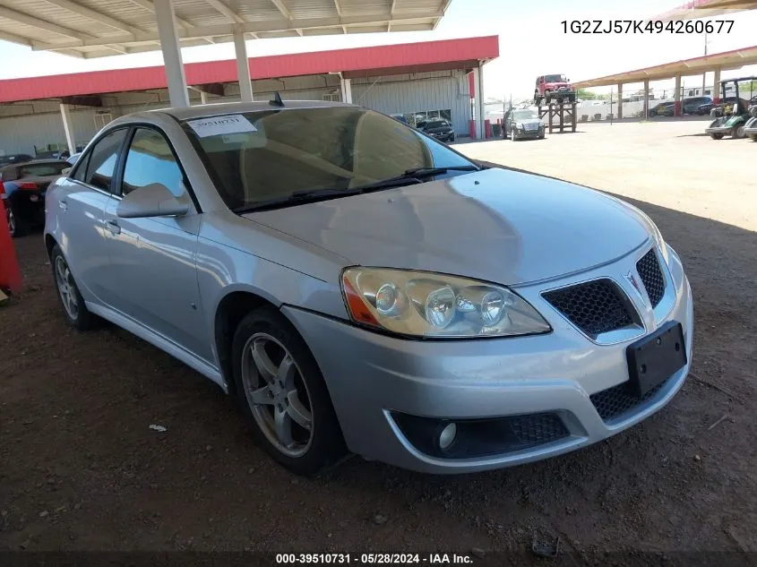 1G2ZJ57K494260677 2009 Pontiac G6 New Se