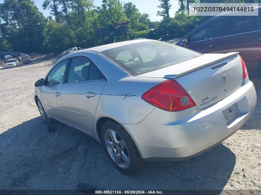 1G2ZG57B494144815 2009 Pontiac G6