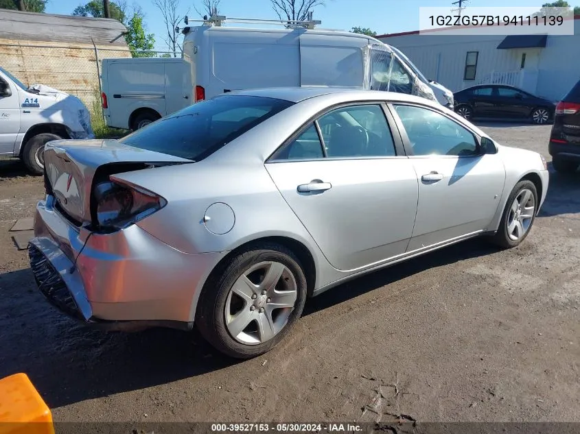 2009 Pontiac G6 VIN: 1G2ZG57B194111139 Lot: 39527153