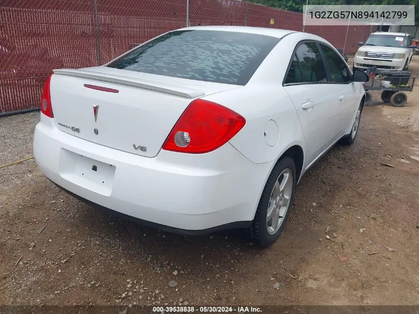 2009 Pontiac G6 VIN: 1G2ZG57N894142799 Lot: 39538838