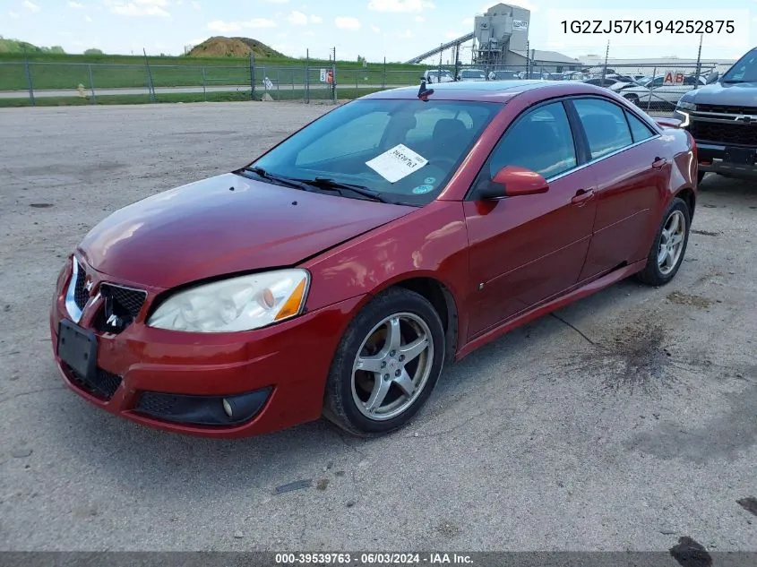 1G2ZJ57K194252875 2009 Pontiac G6 New Se