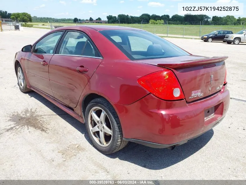 1G2ZJ57K194252875 2009 Pontiac G6 New Se