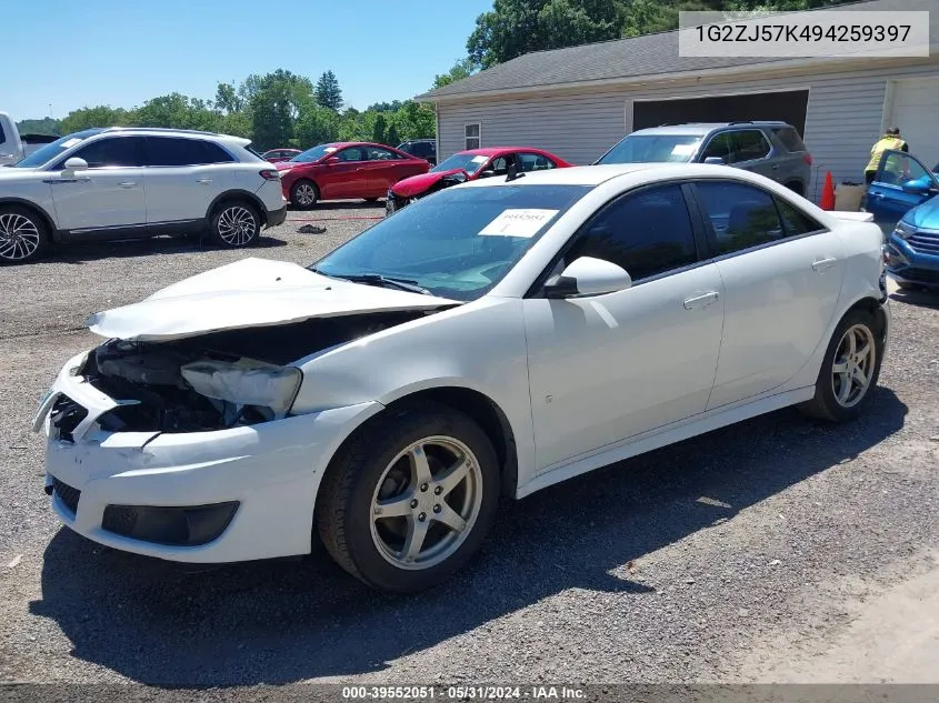 2009 Pontiac G6 VIN: 1G2ZJ57K494259397 Lot: 39552051