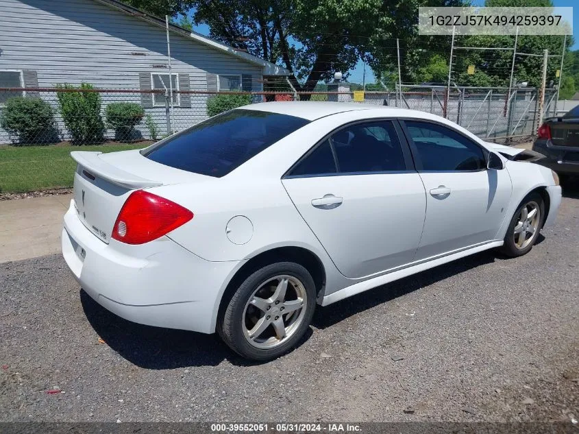 1G2ZJ57K494259397 2009 Pontiac G6