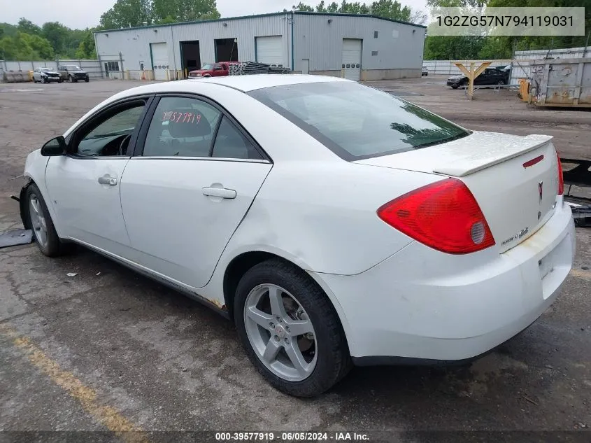 2009 Pontiac G6 VIN: 1G2ZG57N794119031 Lot: 39577919