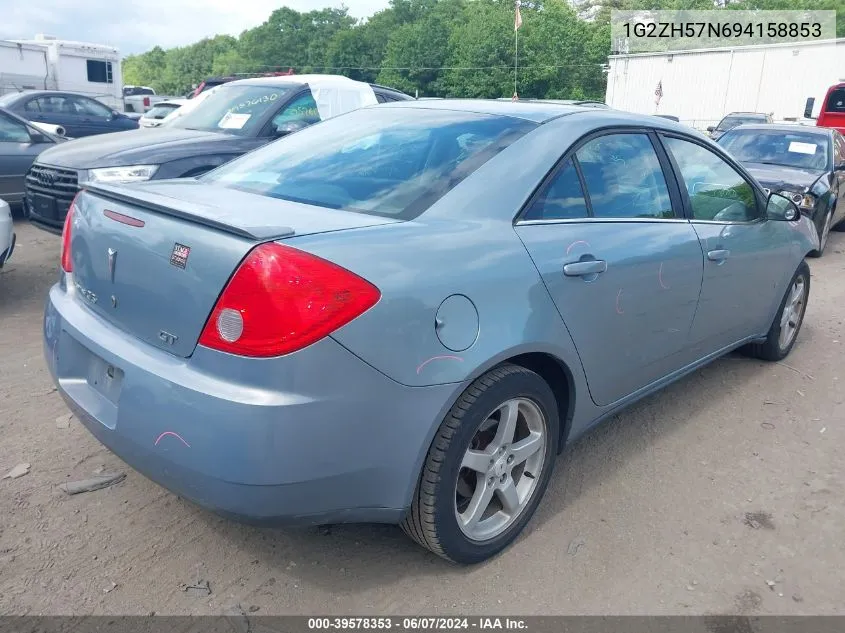 2009 Pontiac G6 Gt VIN: 1G2ZH57N694158853 Lot: 39578353