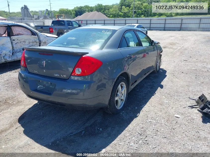 2009 Pontiac G6 New Se VIN: 1G2ZJ57K094249336 Lot: 39589402