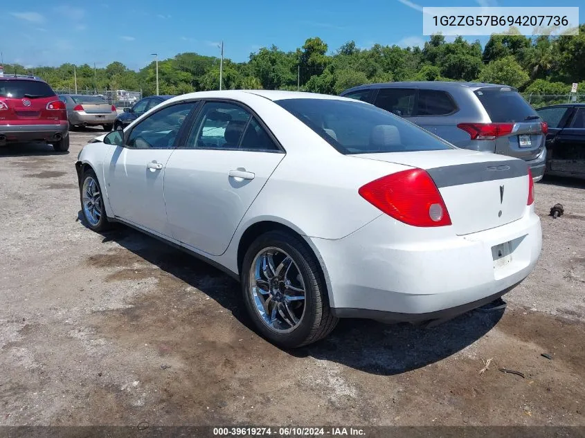 2009 Pontiac G6 VIN: 1G2ZG57B694207736 Lot: 39619274