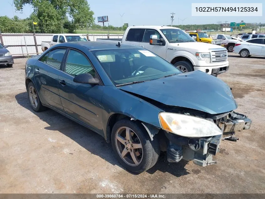 2009 Pontiac G6 Gt VIN: 1G2ZH57N494125334 Lot: 39860784