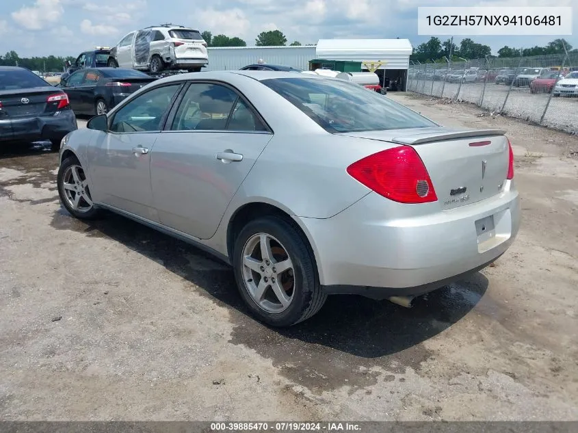 1G2ZH57NX94106481 2009 Pontiac G6 Gt