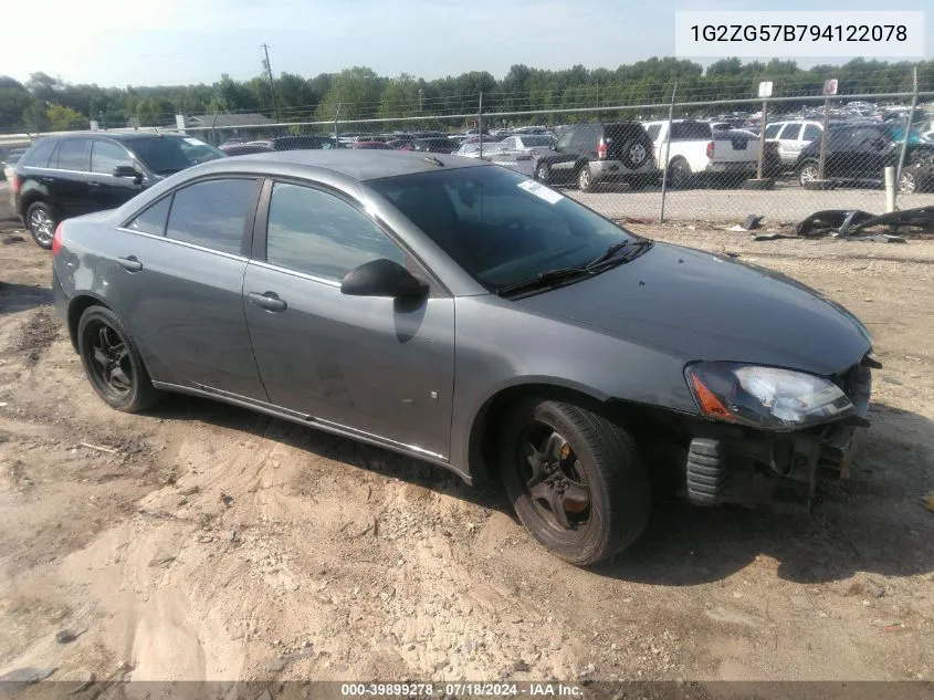 2009 Pontiac G6 VIN: 1G2ZG57B794122078 Lot: 39899278