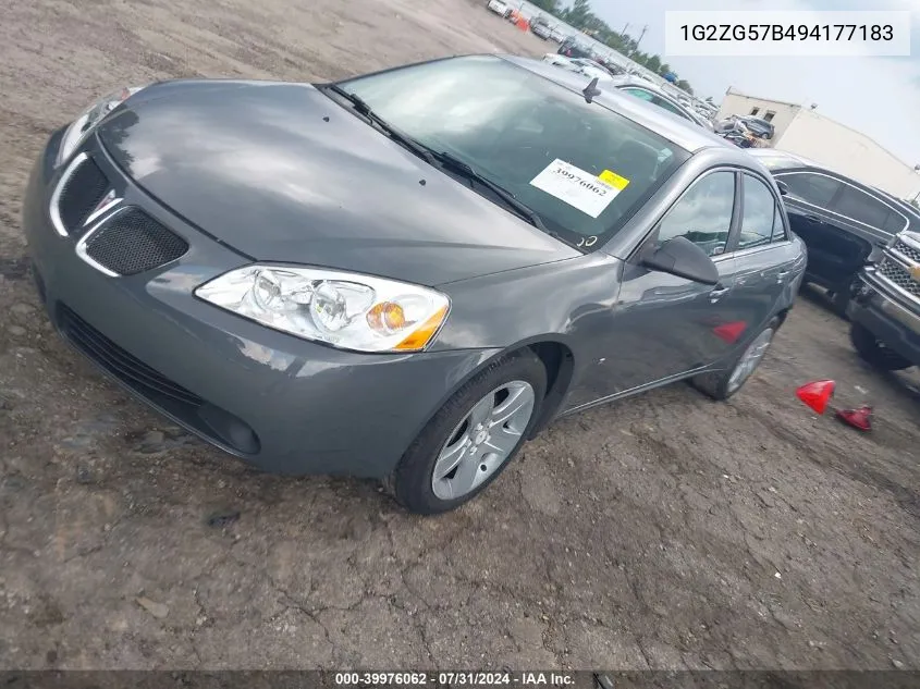 2009 Pontiac G6 VIN: 1G2ZG57B494177183 Lot: 39976062