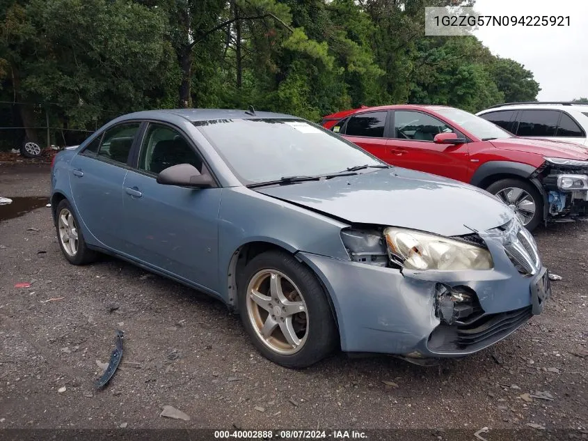 1G2ZG57N094225921 2009 Pontiac G6