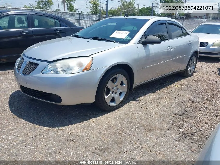 2009 Pontiac G6 VIN: 1G2ZG57B694221071 Lot: 40019210