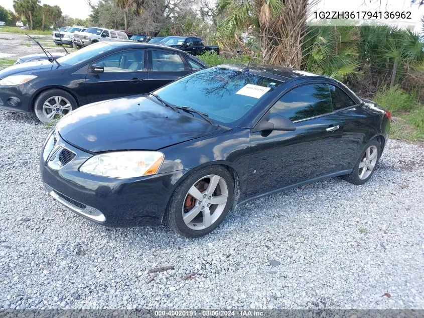 1G2ZH361794136962 2009 Pontiac G6 Gt W/1Sa *Ltd Avail*