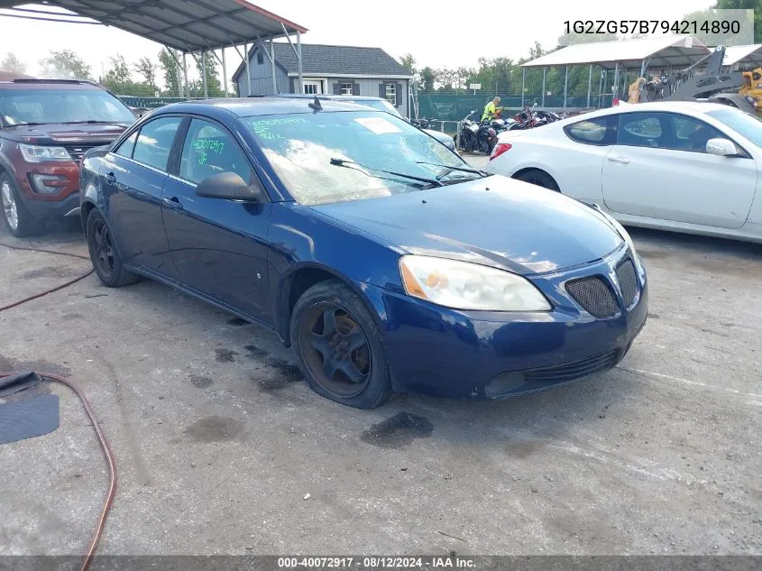 2009 Pontiac G6 VIN: 1G2ZG57B794214890 Lot: 40072917