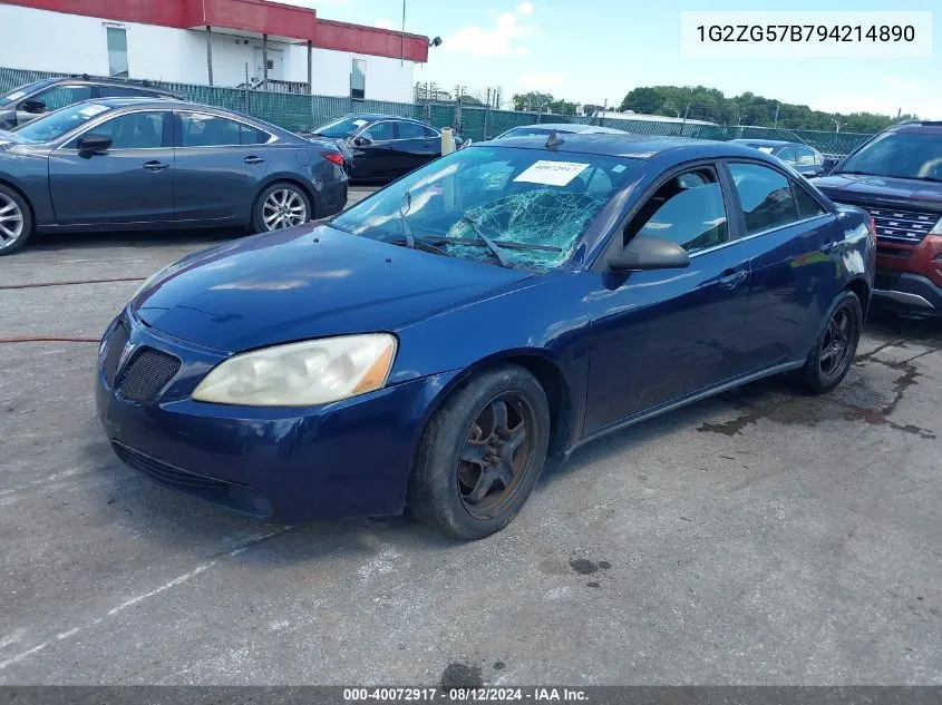 1G2ZG57B794214890 2009 Pontiac G6