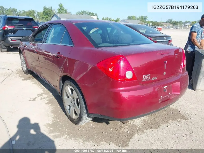 1G2ZG57B194179263 2009 Pontiac G6