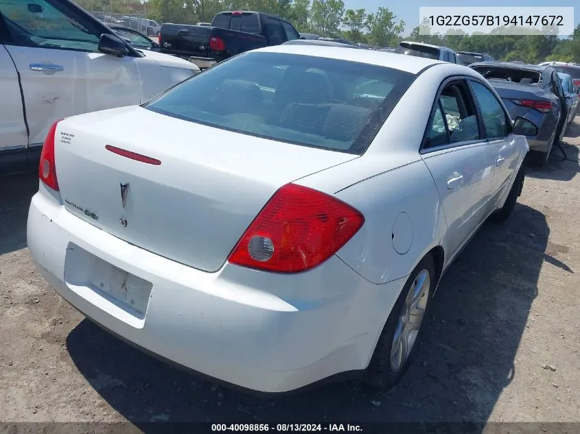 2009 Pontiac G6 VIN: 1G2ZG57B194147672 Lot: 40098856