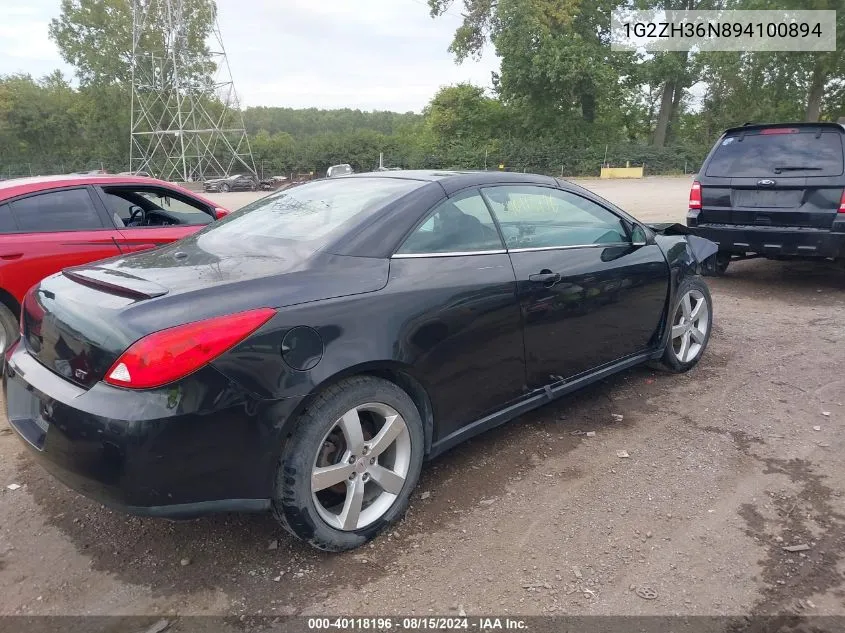 1G2ZH36N894100894 2009 Pontiac G6 Gt