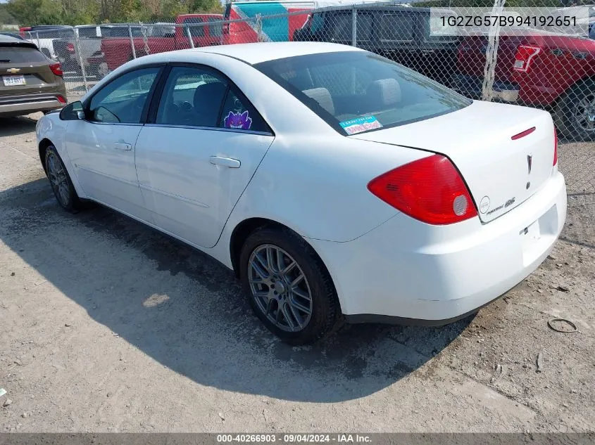 1G2ZG57B994192651 2009 Pontiac G6